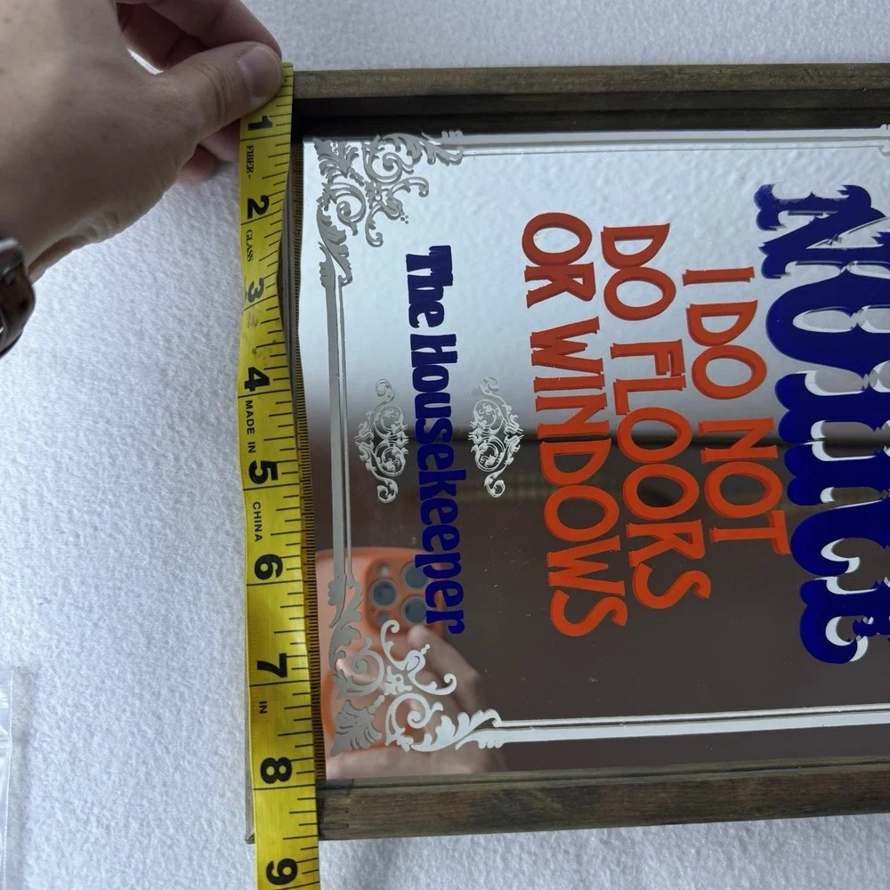 Vintage Housekeeper Notice I Do Not Do Floors Or Windows Bar Mirror Wall Art